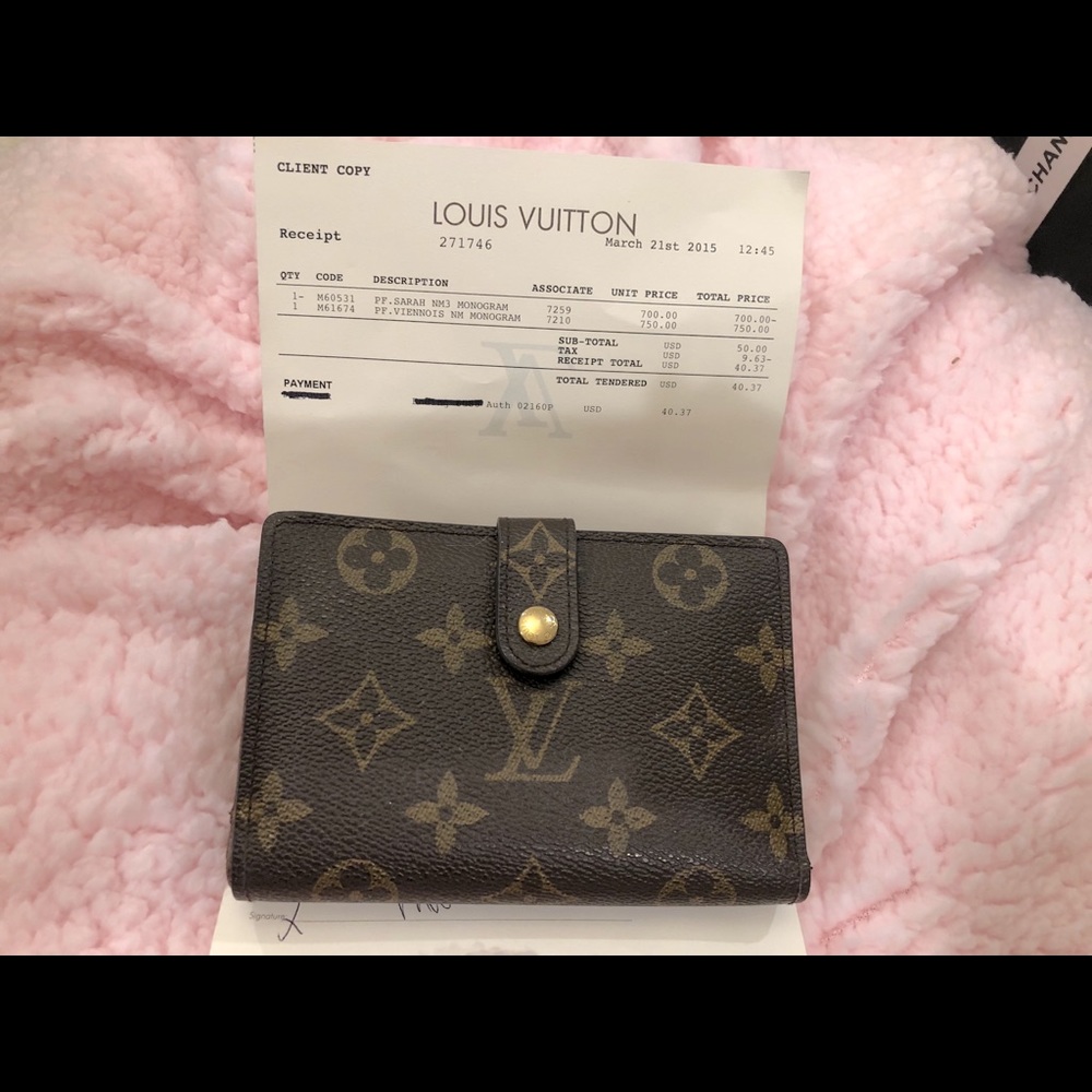 Louis Vuitton Vintage Monogram Canvas Viennois Wallet